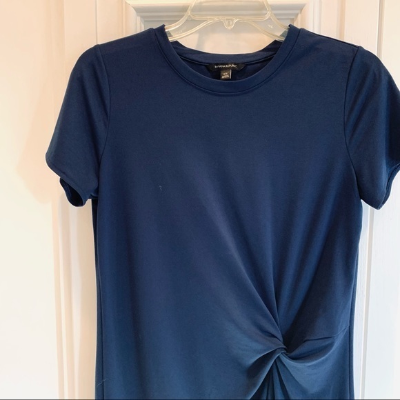 Banana Republic Navy Blue Ponte Fabric‎ Spandex Dress XS - Picture 4 of 8